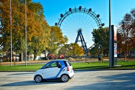 Car2go-Smart vor dem Wiener Prater