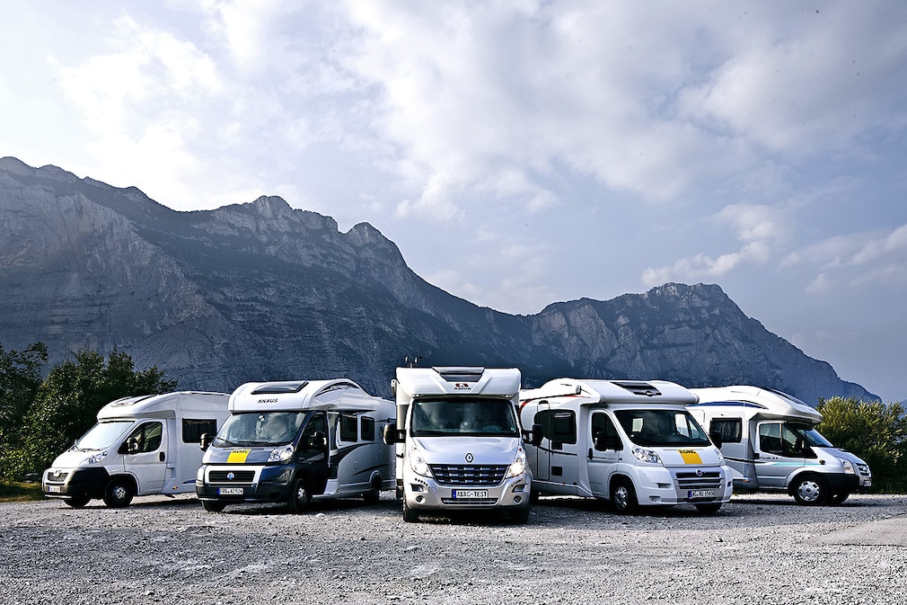 Test Wohnmobile Gruppenfoto