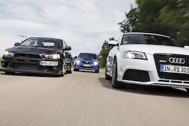 Drei Allrad-Sportler