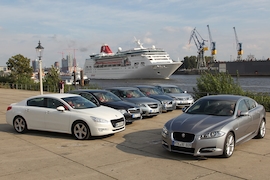 Saab 9-5 TiD; Jaguar XF 2.2D; Renault Latitude dCi175; Volvo S80 D 5; Peugeot 508 HDi 205 GT; Skoda Superb 2.0 TDI