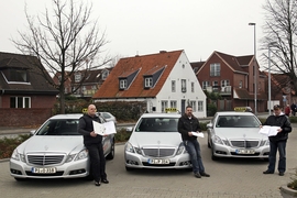 Oliver Kollei, Peter Lüdke und Ralf Otte, Taxifahrer aus Wedel bei Hamburg