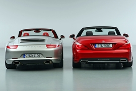 Mercedes SL Porsche 911 Cabrio