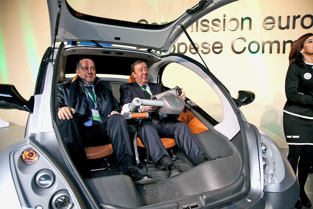 Faltbares Elektromobil der spanischen Firma Hiriko