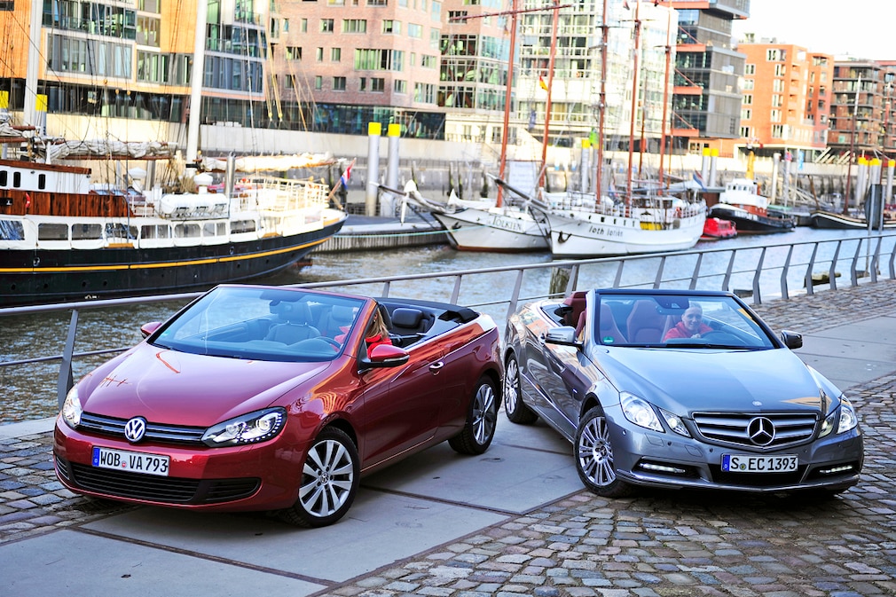 VW Golf Cabrio; Mercedes E 200 Cabrio