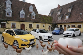 SST Ibiza Cupra, Abt AS 1, Milotec Fabia, Rieger Polo GTI