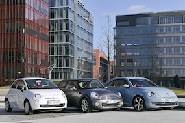 Fiat 500 Mini One VW Beetle