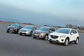 Mazda CX-5 Range Rover Evoque Subaru XV VW Tiguan