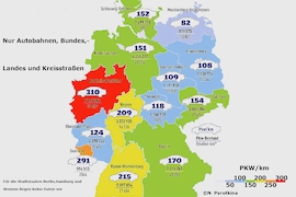 Grafik: So voll sind Deutschlands Straßen