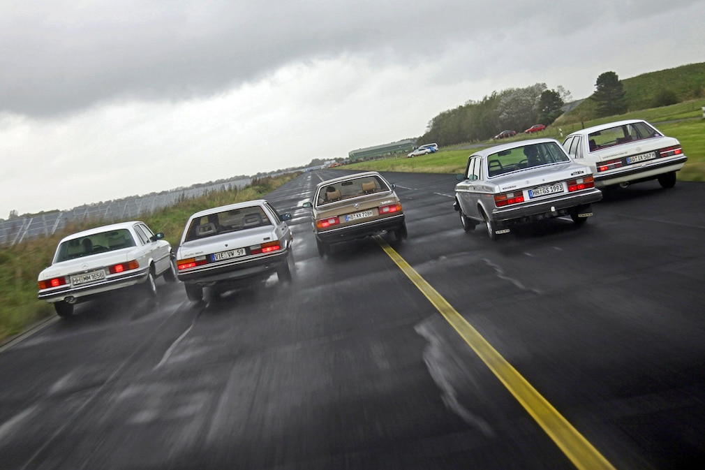 Mercedes 280 SE Audi 200 5t BWM 728i Volvo 264 GLE Opel Senator 2.8 S