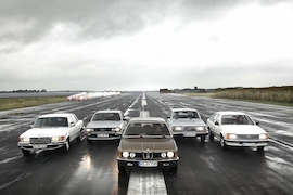 Mercedes 280 SE Audi 200 5t BWM 728i Volvo 264 GLE Opel Senator 2.8 S