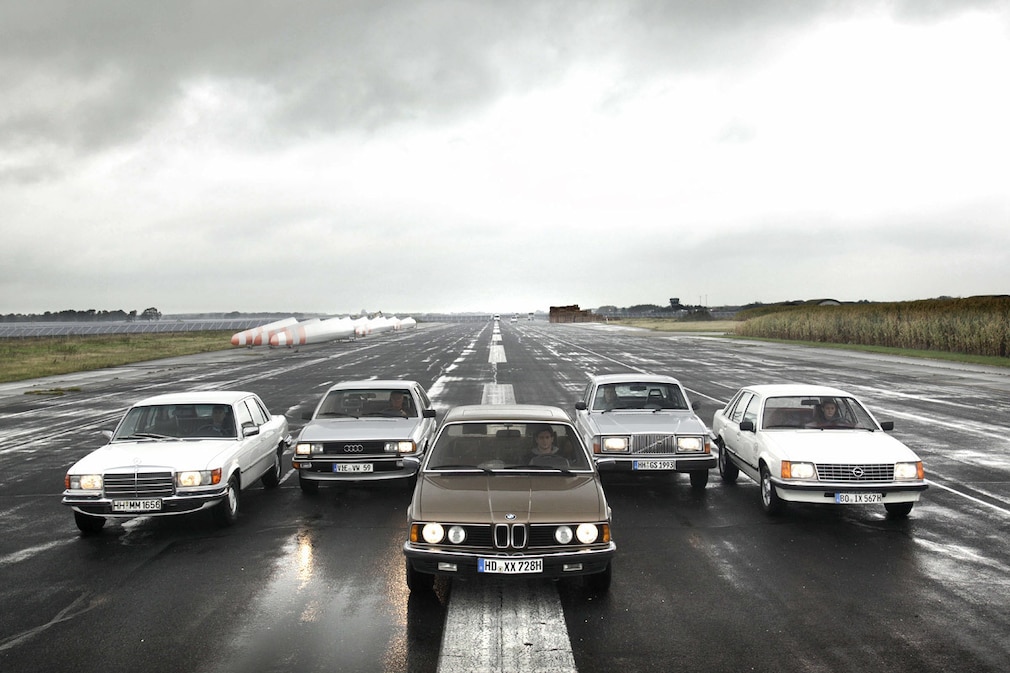 Mercedes 280 SE Audi 200 5t BWM 728i Volvo 264 GLE Opel Senator 2.8 S