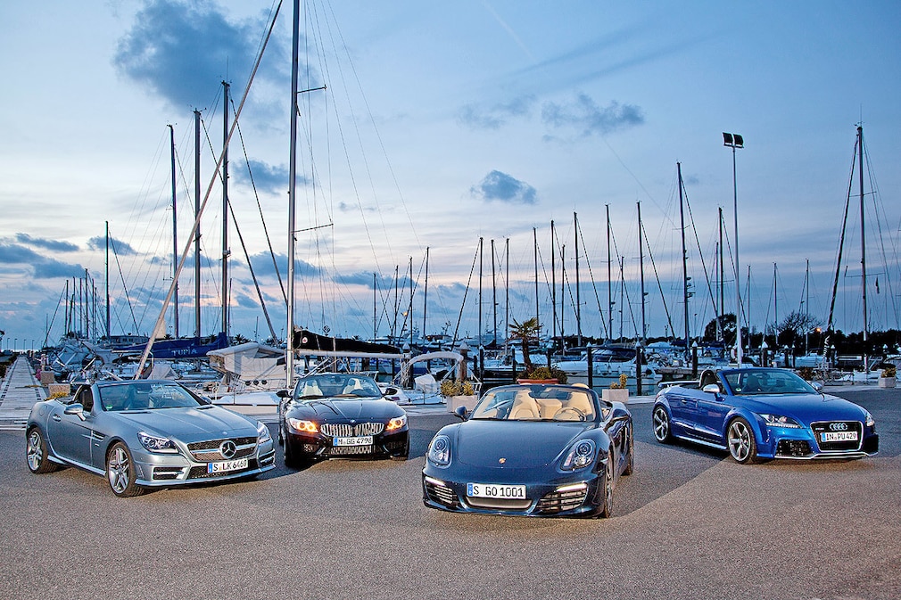 Audi TT RS BMW Z4 Mercedes SLK Porsche Boxster