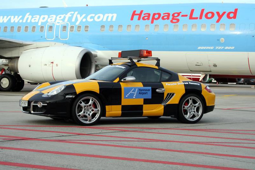 Follow Me Fahrzeug Porsche Cayman