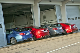 BMW M5 Cadillac CTS-V Jaguar XFR Mercedes E 63 AMG