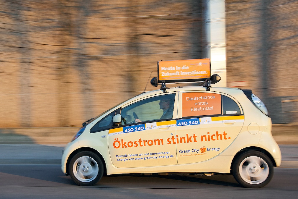 Mitsubishi i-Miev als E-Taxi