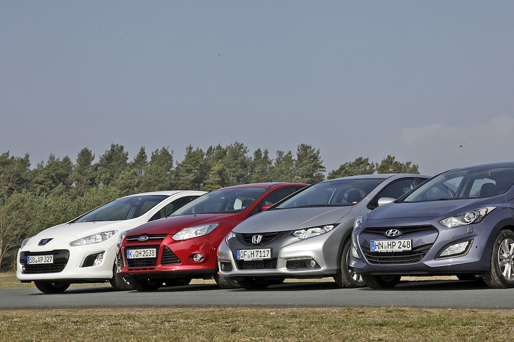 Ford Focus Honda Civic Hyundai i30 Peugeot 308