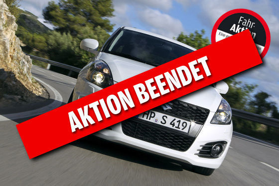 Bewerben Sie sich für die Fahraktion im Suzuki Swift Sport