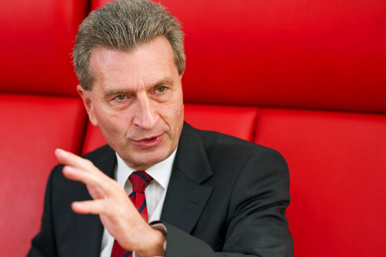 Der deutsche EU-Energiekommissar Günther Oettinger (CDU)
