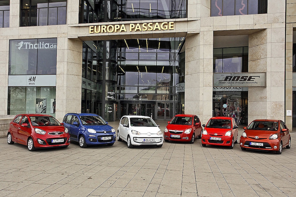 Sechs Kleinstwagen im Vergleich