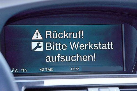 Rückruf-Anzeige