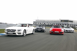 BMW 650i Mercedes SL 500 Porsche 911 Audi R8
